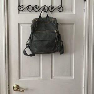 Grey back pack